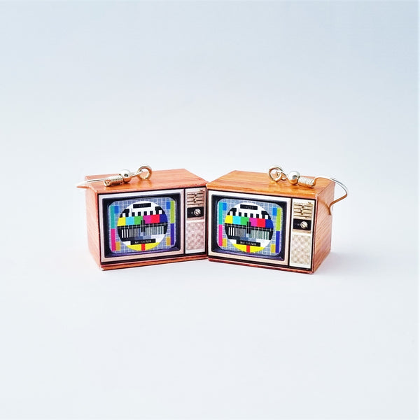 Retro TV earrings