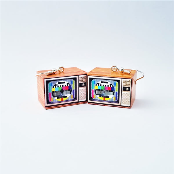 Retro TV earrings