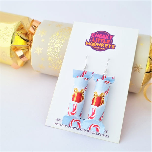 Christmas Cracker (Presents & Candy Canes) earrings